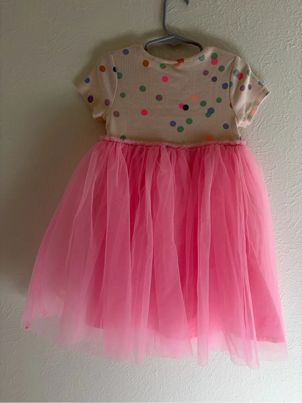 NEXT Pink Tulle Polka Dot Party Dress